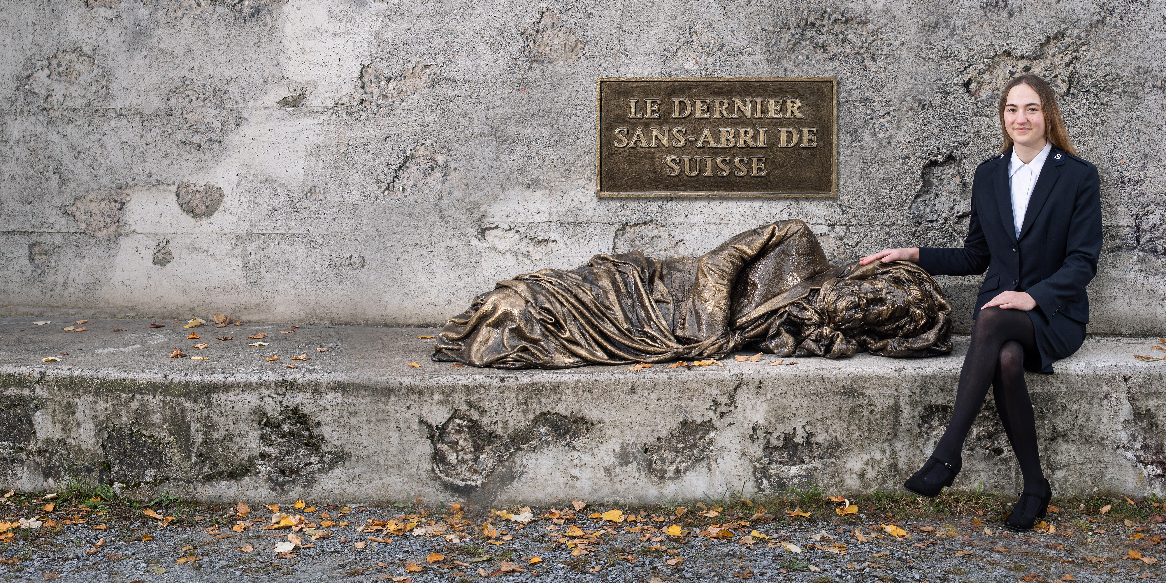 Kampagnenbild Heilsarmee « Der letzte Obdachlose der Schweiz ».