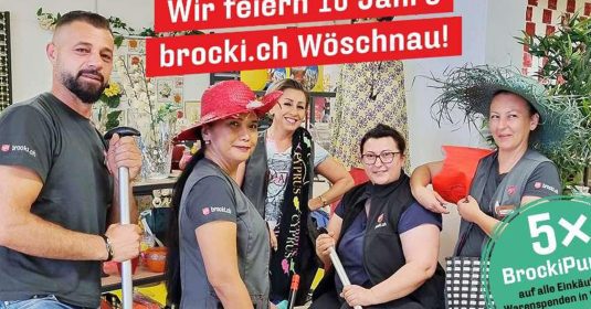 Das Team der brocki.ch-Filiale Wöschnau