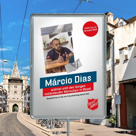 Wahlplakat von Márcio Dias, Heilsarmee.